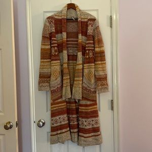 Free People multi color duster- size medium